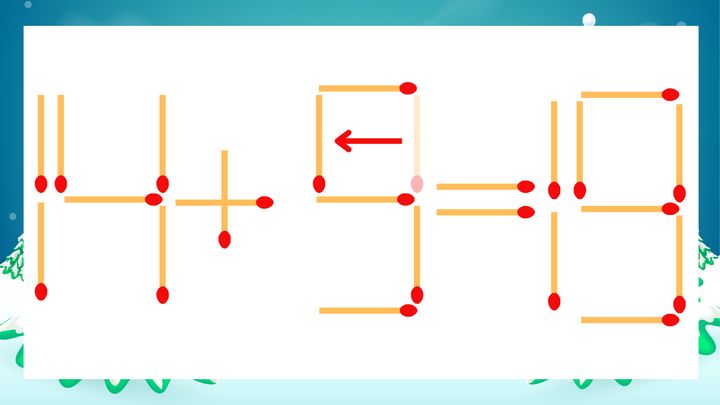 【マッチ棒クイズ】1本だけ動かして正しい式に：14+3=19？の解答画像