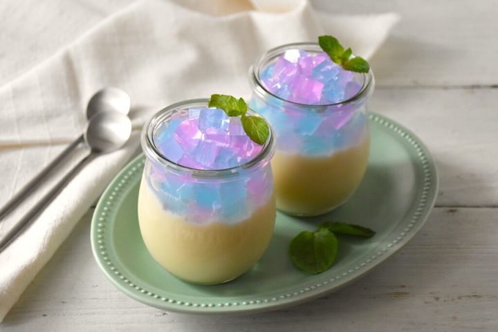あじさいプリン完成