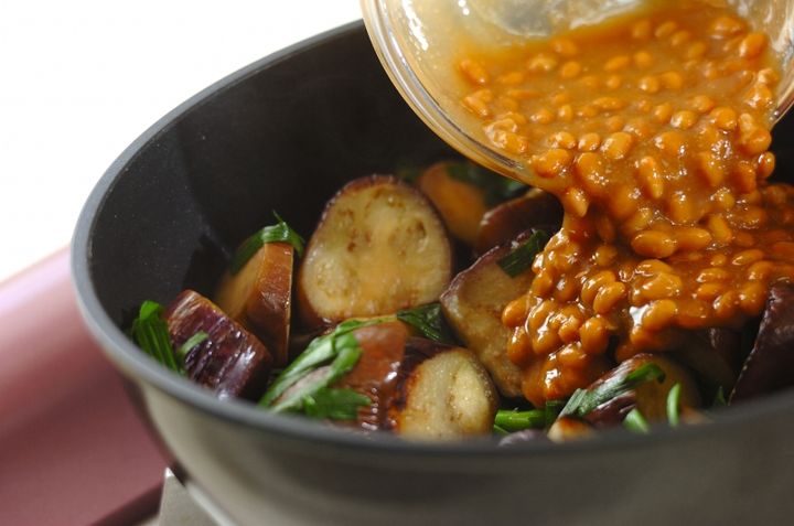 ナスのみそ納豆炒めの作り方2