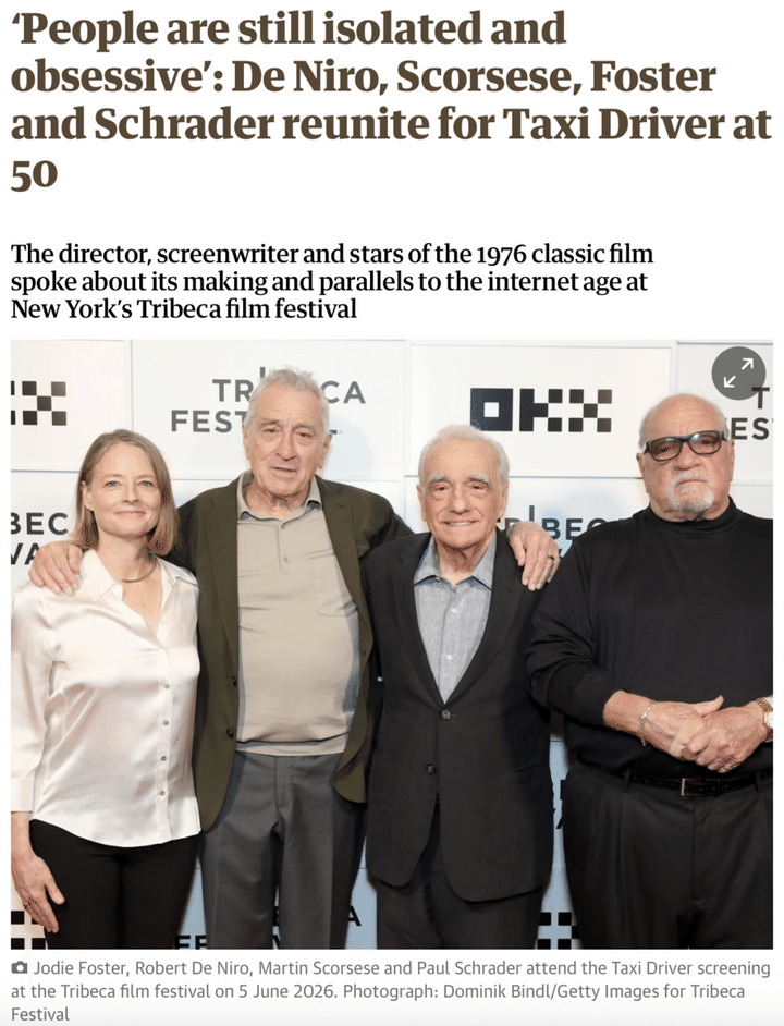 「俺に言ってるのか？」は完全アドリブだった デ・ニーロが明かす『タクシー・ドライバー』伝説の誕生秘話