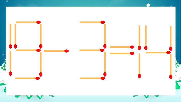 【マッチ棒クイズ】1本だけ動かして正しい式に：19-3=14？の問題画像