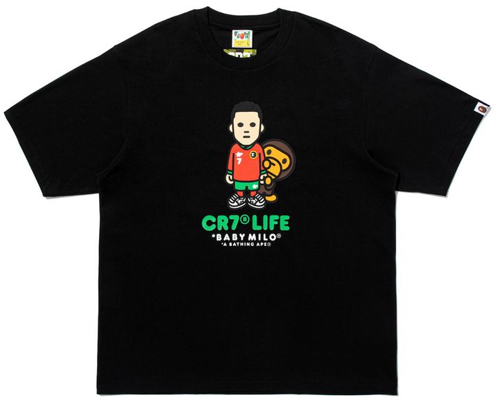 画像2: BAPE® X CR7® LIFE COLLEGE RELAXED FIT TEE BLACK