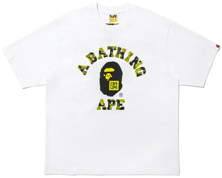 画像1: BAPE® X CR7® LIFE COLLEGE RELAXED FIT TEE WHITE