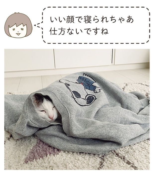 いい顔で寝られちゃあ仕方ない （C）卵山玉子／KADOKAWA