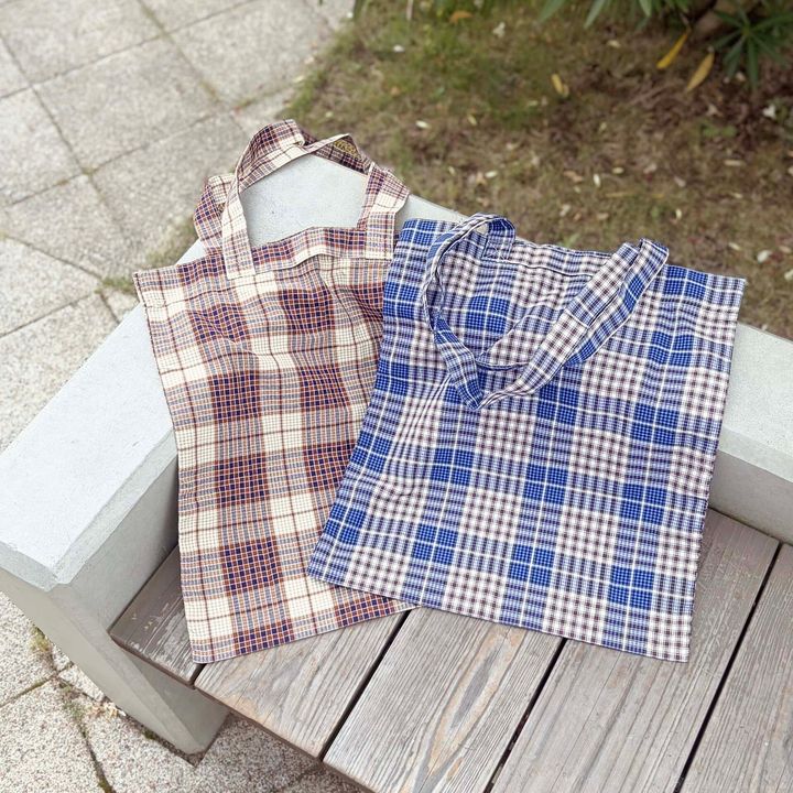 無印良品のマドラスチェックBAG