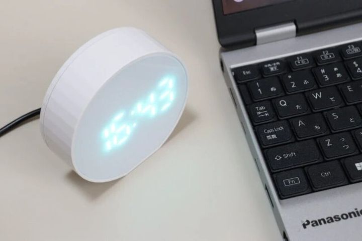 ダイソー LEDデジタル時計（ラウンド） 使用例