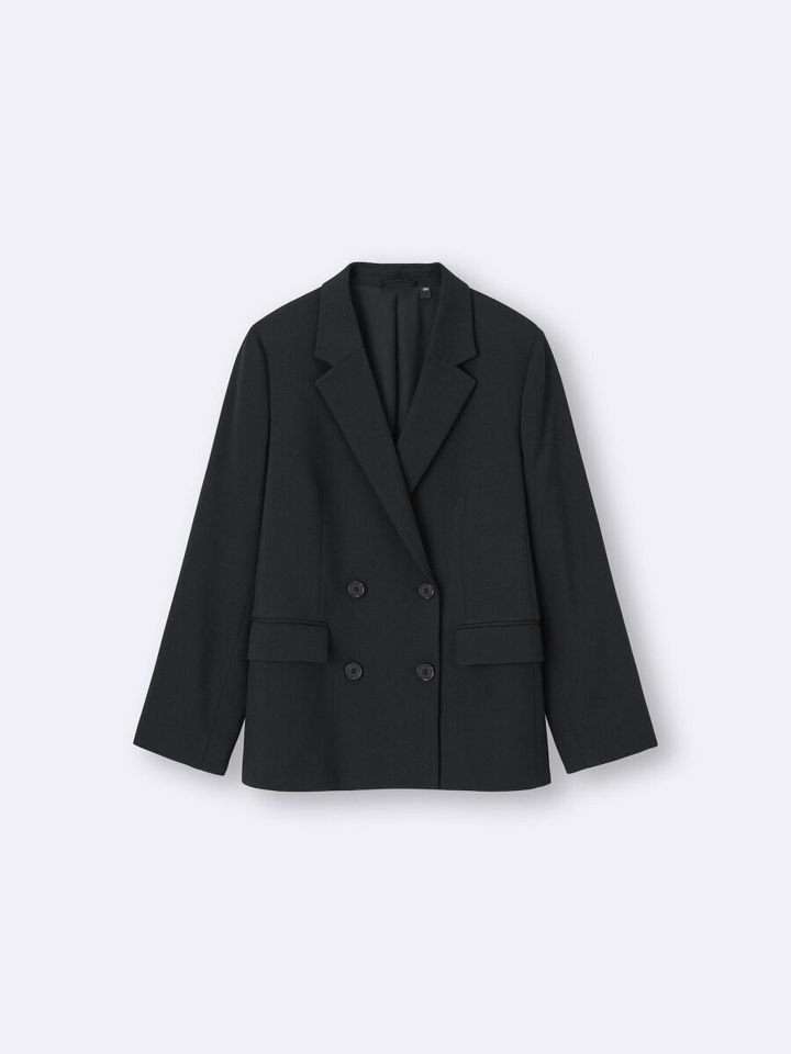 GUの黒（ブラック）のダブルブレストジャケット