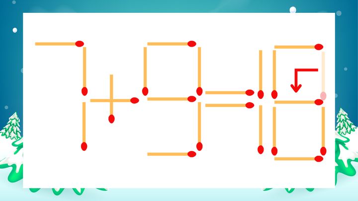 【マッチ棒クイズ】1本だけ動かして正しい式に：7+9=10？の解答画像