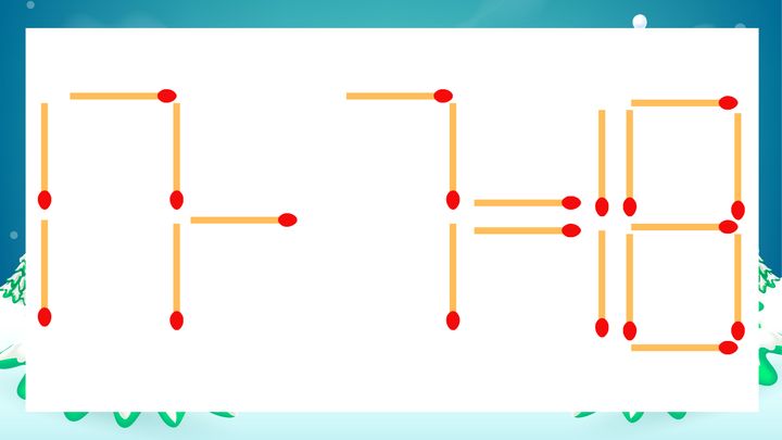 【マッチ棒クイズ】1本だけ動かして正しい式に：17-7=18？の問題画像