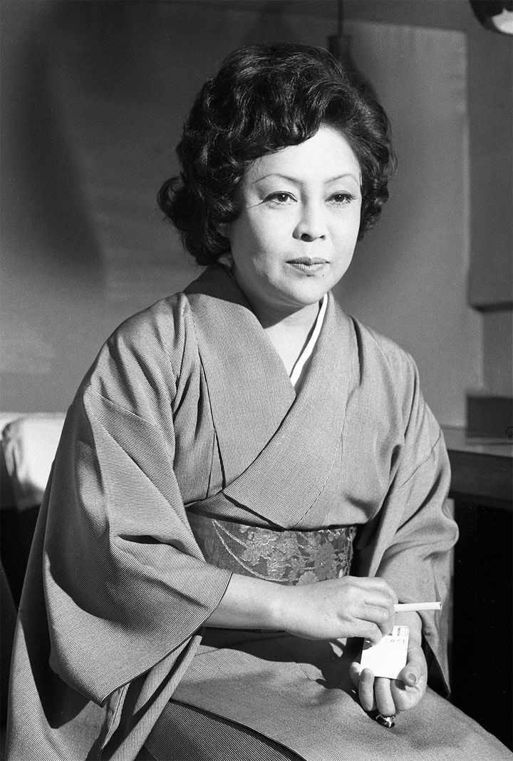 織田昭子、1972（昭和47）年3月6日、銀座のクラブ「アリババ」にて