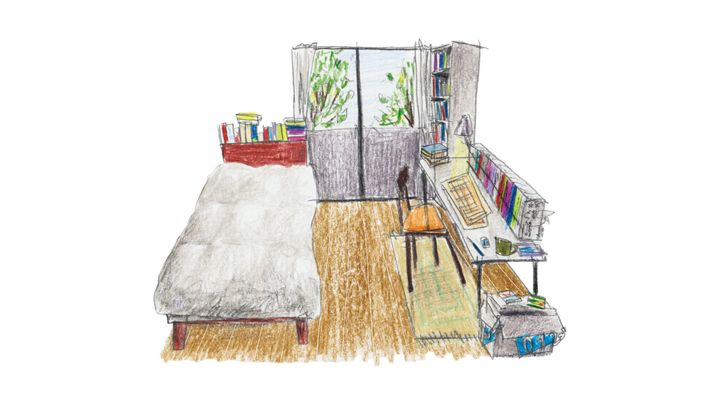 作家・九段理江、住まいのエッセイのイラスト