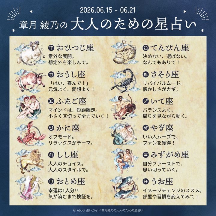 章月綾乃からあなたへ送る今週のメッセージ