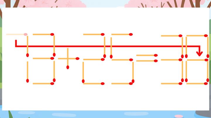 【マッチ棒クイズ】1本だけ動かして正しい式に：73+25=30？の解答画像