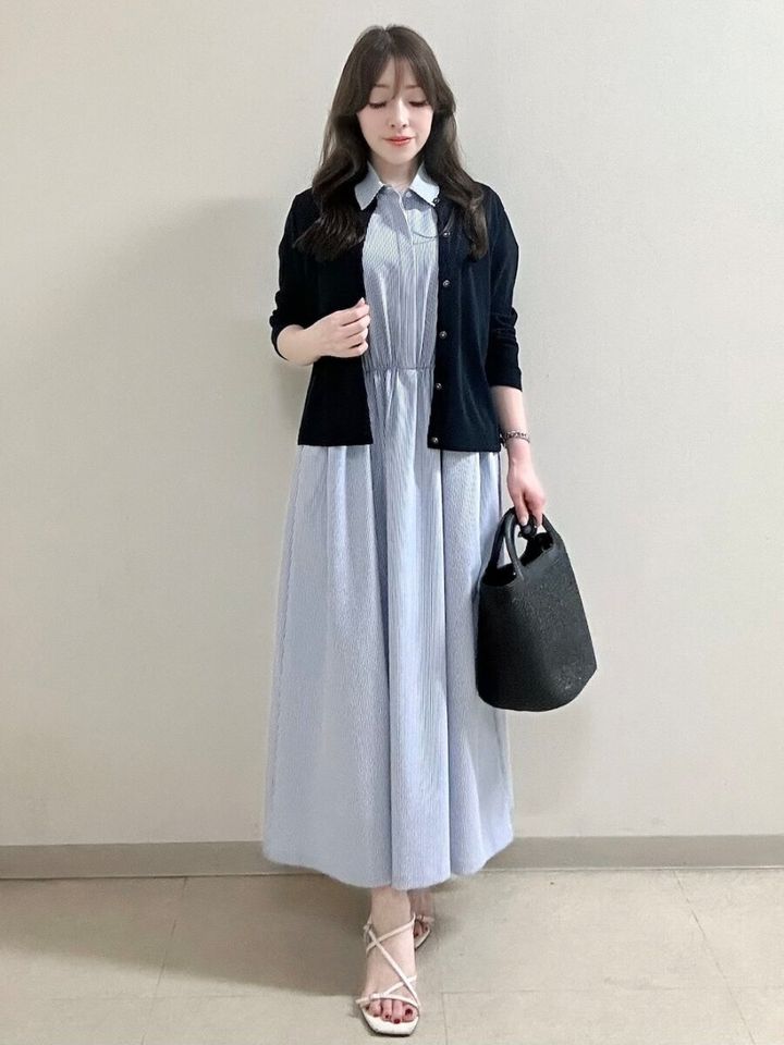 シャツワンピースコーデ1