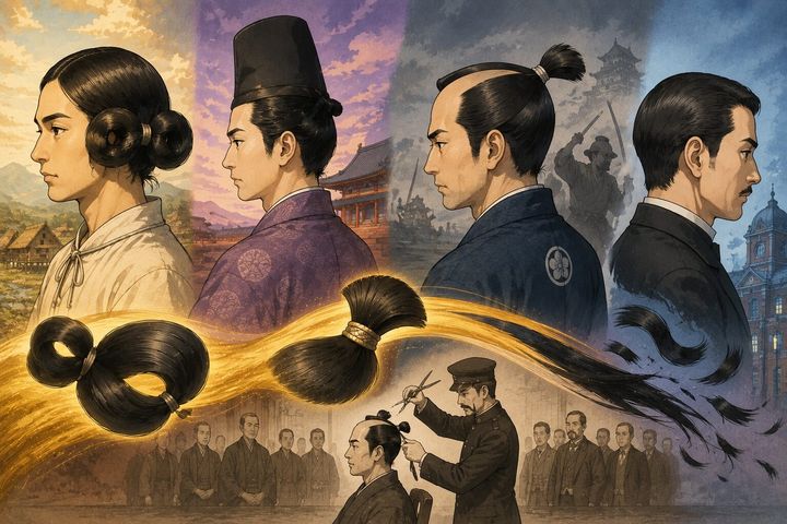『角髪（みずら）』は古代の成年男性の髪型、『髻（もとどり）』は武士の丁髷の要！読めない漢字に眠る千年の髪型史