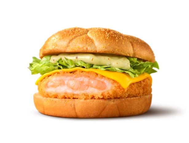 アボカドのペーストを使ったワカモレマヨソースとえびカツの組み合わせ「アボカドマヨチーズシュリンプ」