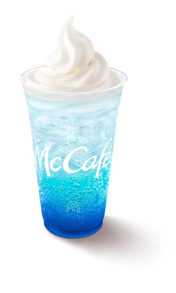 なめらかでコクのあるソフトクリームをトッピング！「マックフロート ブルーエナジー」