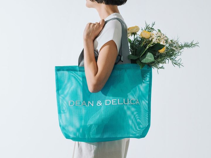 【数量限定】夏の定番「メッシュトートバッグ」限定色ターコイズ（※画像：DEAN & DELUCA）