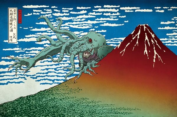 【東京都新宿区】紀伊國屋書店で、葛飾北斎の傑作とクトゥルフ神話のコラボ画集『邪神三十六景』POPUP