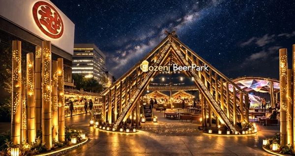 【宮城県仙台市】仙台三越の屋上で、幻想的な竹あかり空間のビアガーデン「Jozenji beer park」開催！