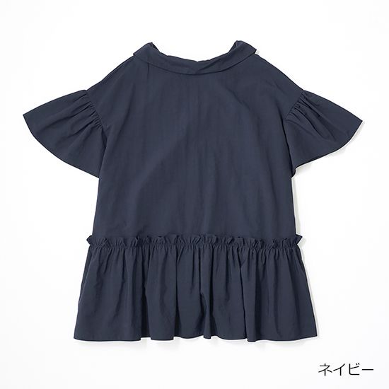 [THREE SQUARE]2WAYタフタブラウス