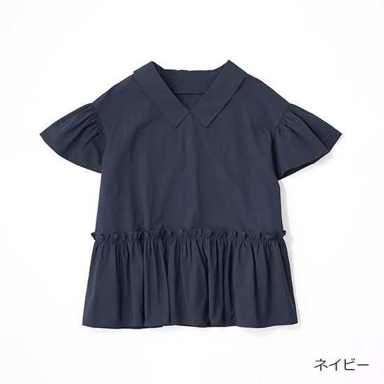 [THREE SQUARE]2WAYタフタブラウス