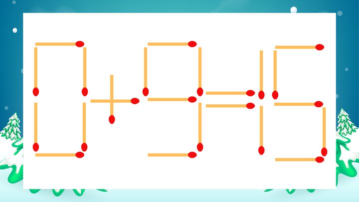【マッチ棒クイズ】1本だけ動かして正しい式に：0+9=15？の問題画像