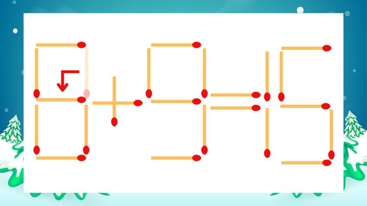 【マッチ棒クイズ】1本だけ動かして正しい式に：0+9=15？の解答画像