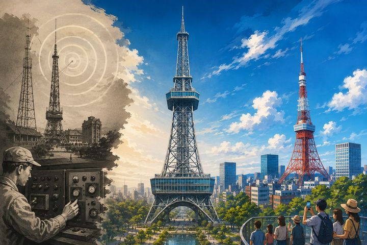 1954年開業の『名古屋テレビ塔』は東京タワーより4年も先輩！複数のテレビ局の電波を1つにまとめた日本初の塔だった