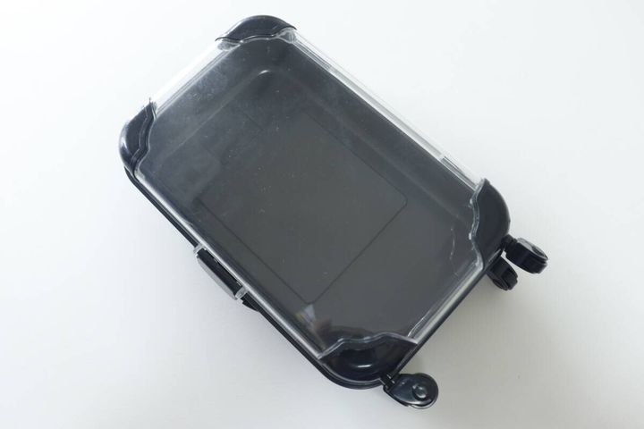 ミニキャリーケース型小物入れ（黒、白、紫）