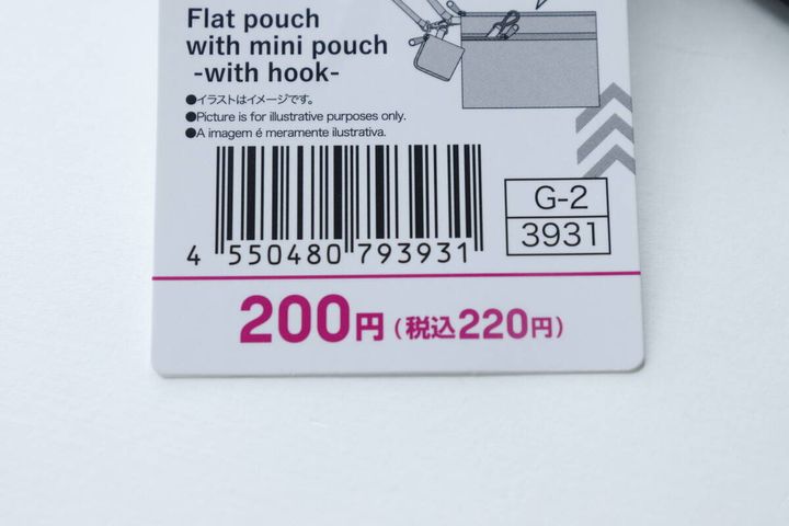 ミニポーチ付フラットポーチ（フック付） JANコード