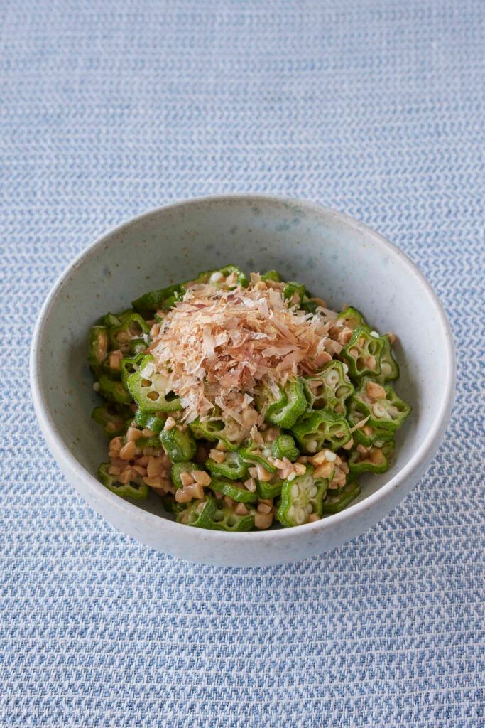 オクラと納豆のおかかポン酢あえ