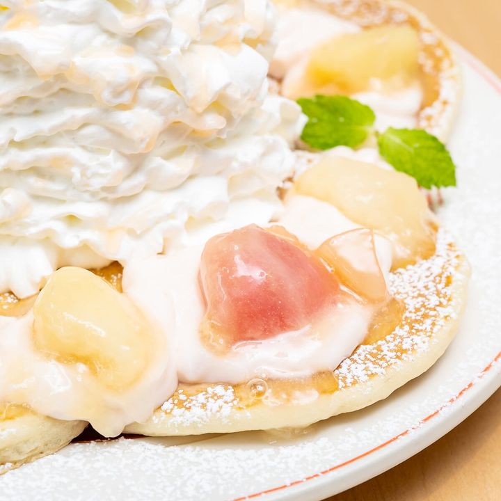 白桃のパンケーキ2