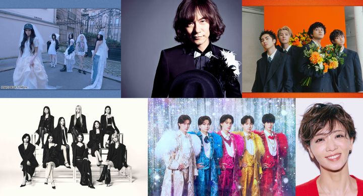 『2026 FNS歌謡祭 夏』に出演する（上段左から）ILLIT、ダイアモンド☆ユカイ、DISH／／（下段左からNiziU、M!LK、礼真琴 width=