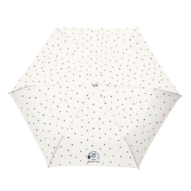「晴雨兼用折たたみ傘(トリコドット)ホワイト25th」(3300円)