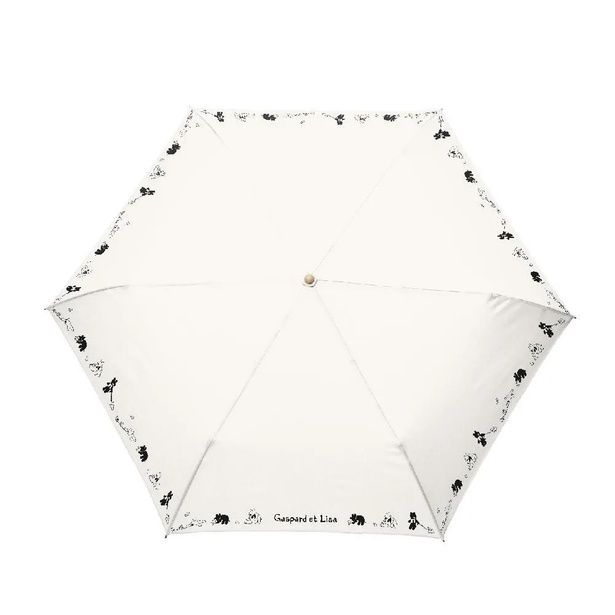 「晴雨兼用折たたみ傘(無地裾柄)ホワイト」(3300円)