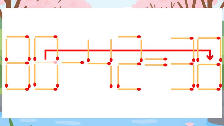 【マッチ棒クイズ】1本だけ動かして正しい式に：88-42=30？の解答画像