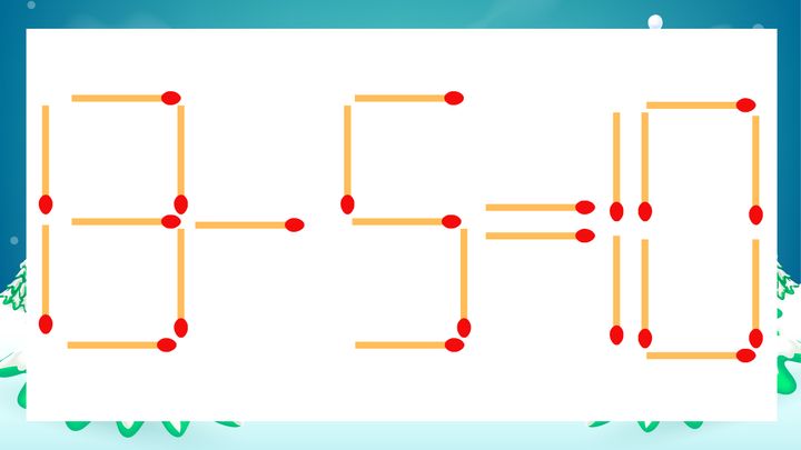 【マッチ棒クイズ】1本だけ動かして正しい式に：13-5=10？の問題画像