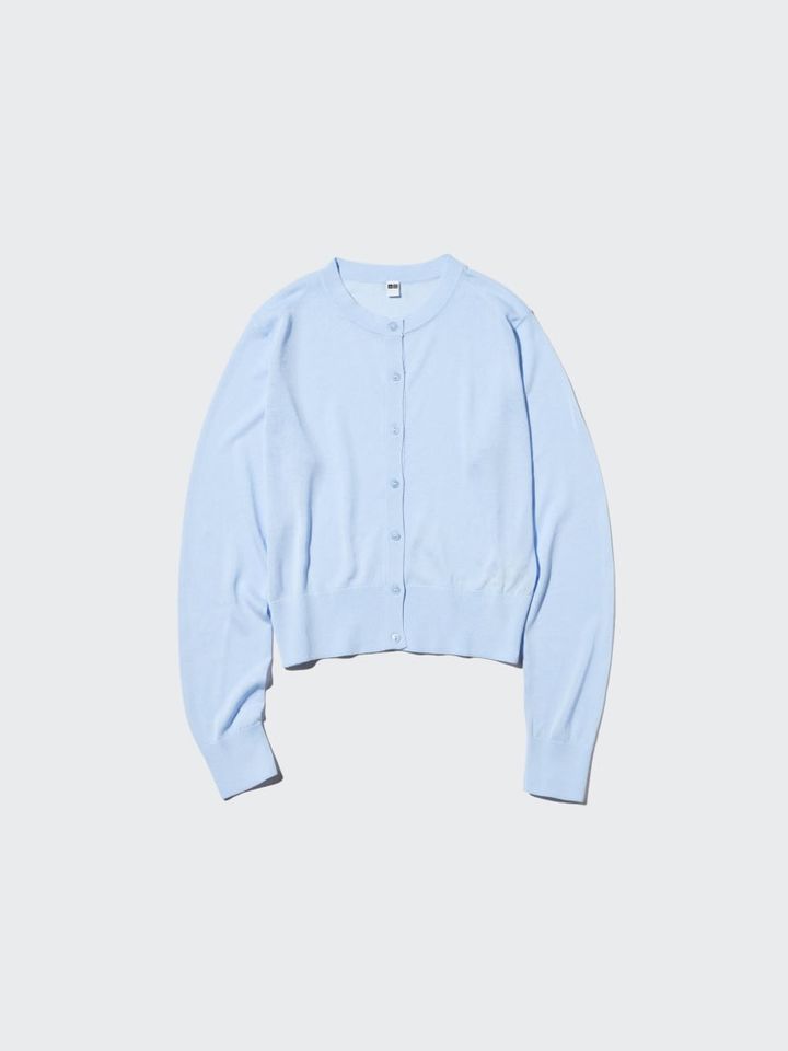 シアークルーネックショートカーディガン￥2,990