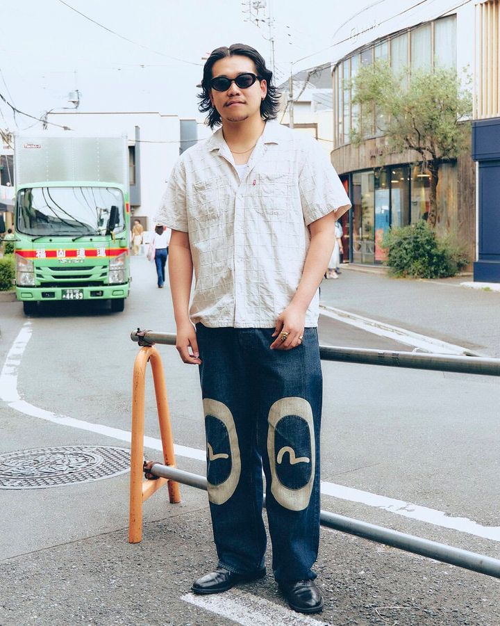【20代スナップ＠原宿】開襟シャツにデニムにサングラス…これぞシンプル王道夏コーデ