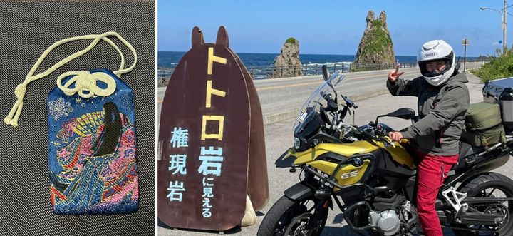 常に身につけている「姫守り」。女性の願いを必ず叶え、お守りくださると言われています。バイクでぜひ買いに行ってみてください。かぐや姫のお守りは複数の色から選べますよ