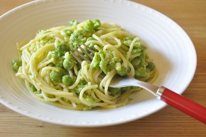 グリンピースのスパゲティー