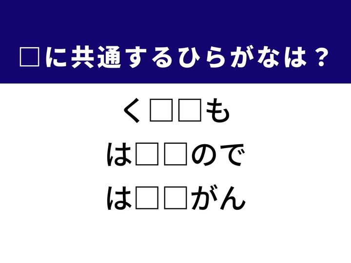 3つの言葉の空欄を埋めて正しい日本語を完成させるクイズです。履物のパーツ、新しい年の幕開け、そして先祖供養の期間をヒントに、共通するひらがな2文字を導き出して語彙力を試してみましょう。