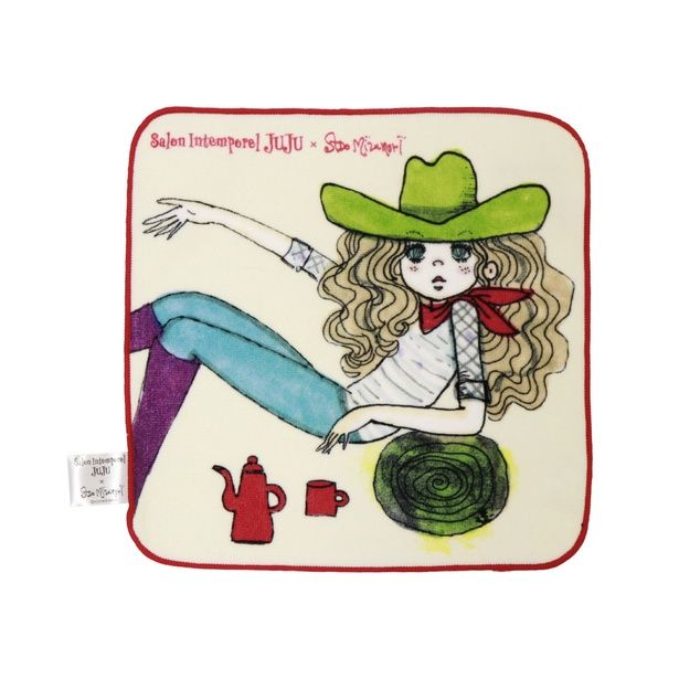 「純喫茶JUJU×亜土ちゃん ハンドタオル B」(各1800円)