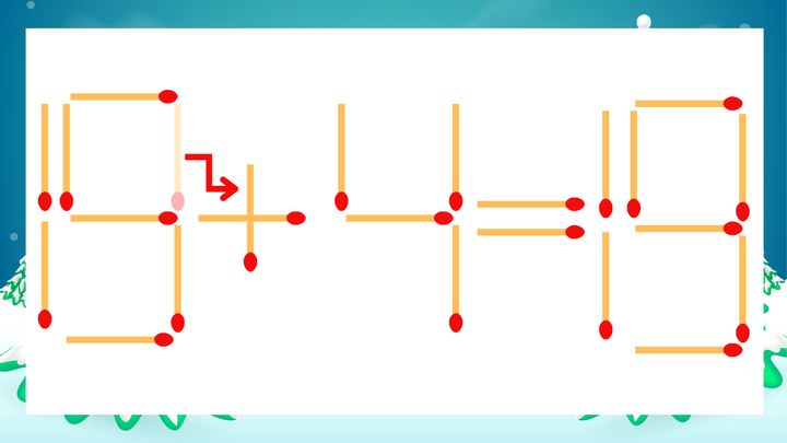 【マッチ棒クイズ】1本だけ動かして正しい式に：19-4=19？の解答画像