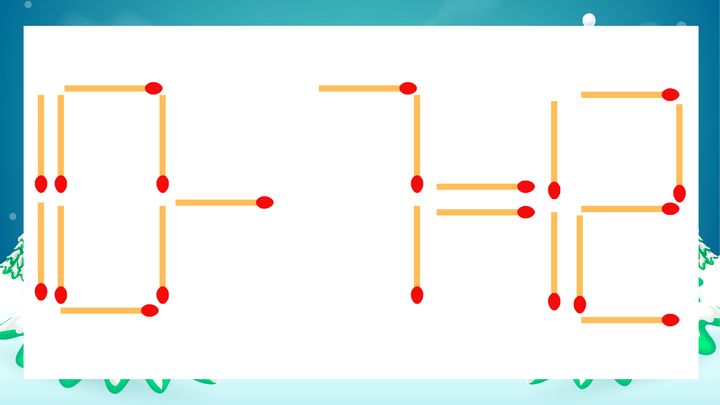 【マッチ棒クイズ】1本だけ動かして正しい式に：10-7=12？の問題画像