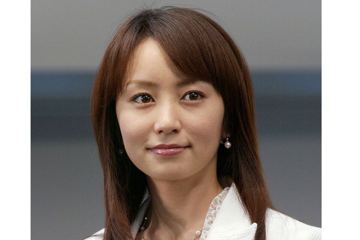 当時25歳。矢田亜希子さん（2004年2月3日、時事）