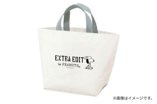 期間中、EXTRA EDITアイテムを1点以上かつ1万1000円以上購入するともらえるオリジナルトートバッグ