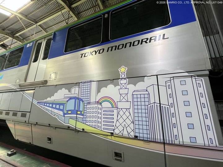 東京モノレール サンリオ「キキ＆ララ モノレール」 車両イメージ