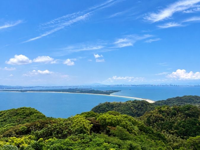 志賀島アート 海の中道遠景 潮見公園